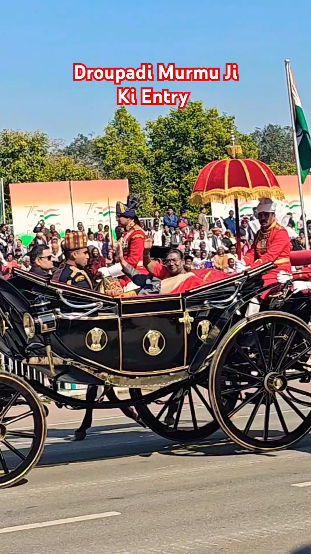 PRESIDENT Smt Droupadi Murmu ji ki entry In India gate #viralvideo